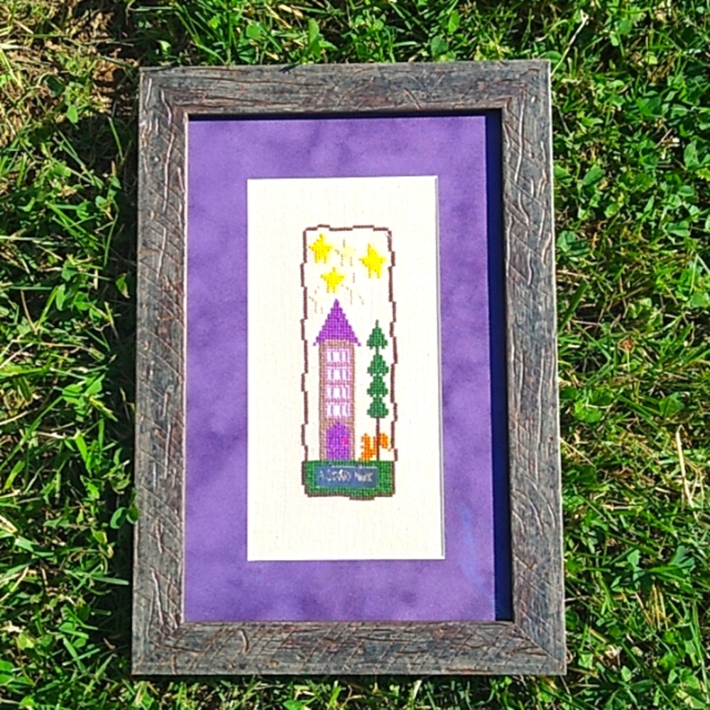 Vintage updated cross-stitch picture